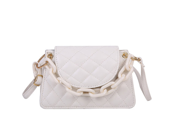 Privileged By J.c. Dossier Ornate Chain Stitch Yellow Purse