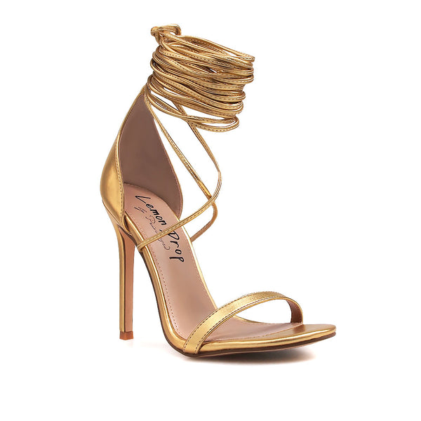 Privileged By J.c. Dossier Owasco Vegan Leather Lace-Up Heels