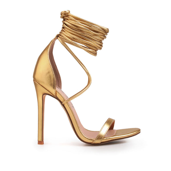 privileged by j.c. dossier Owasco Vegan Leather Lace-Up Heels