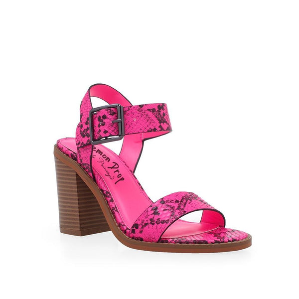 Privileged By J.c. Dossier Palermo Pink Faux Snakeskin Heels