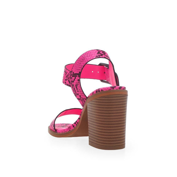 Privileged By J.c. Dossier Palermo Pink Faux Snakeskin Heels