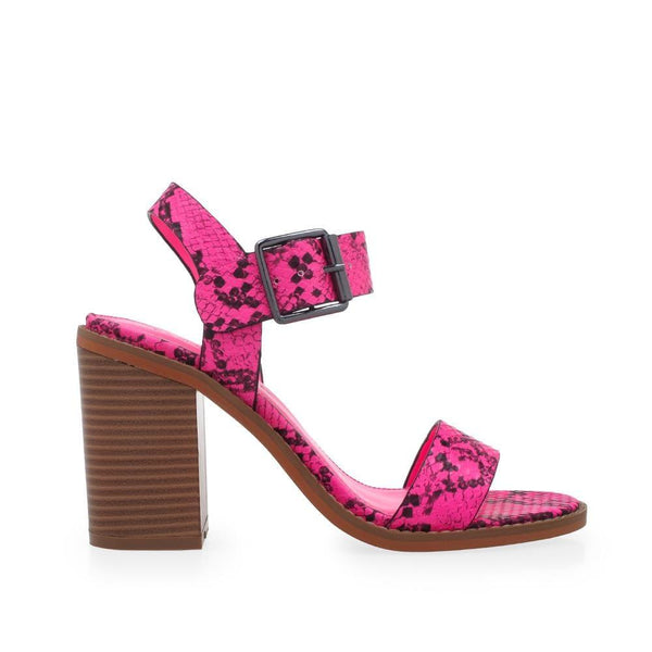 privileged by j.c. dossier Palermo Pink Faux Snakeskin Heels