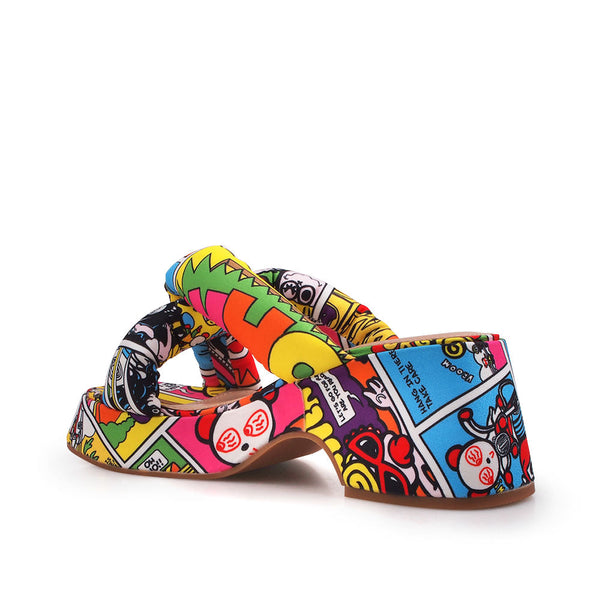 Privileged By J.c. Dossier Pamila Multi-Textile Platform Sandals