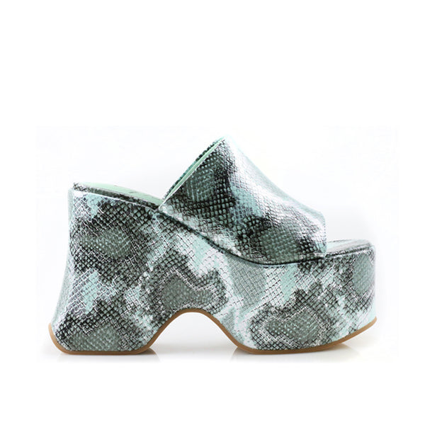 privileged by j.c. dossier Pandorus Blue Snakeskin Platform