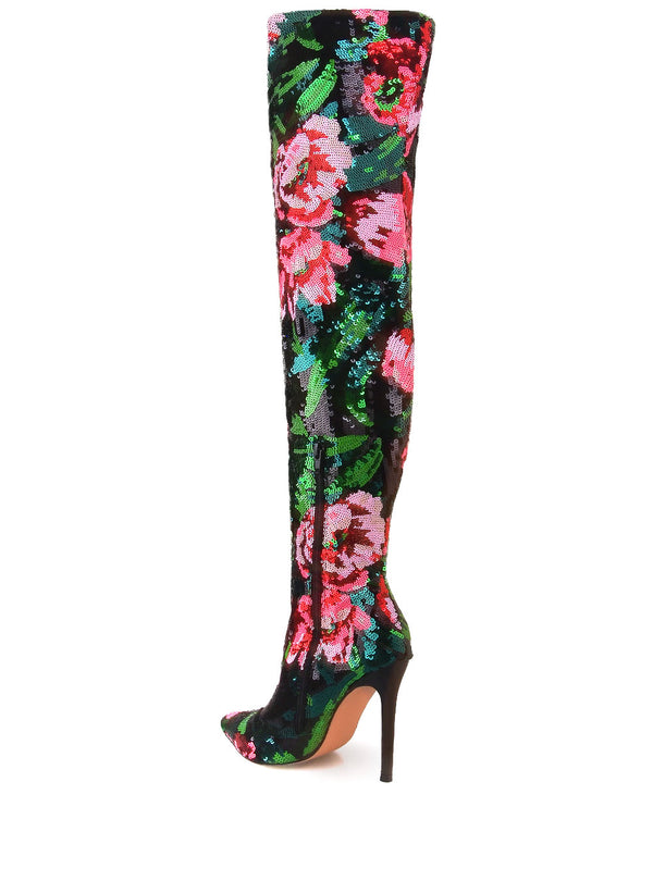 Privileged By J.c. Dossier Pavia Floral Over-the-Knee Boot