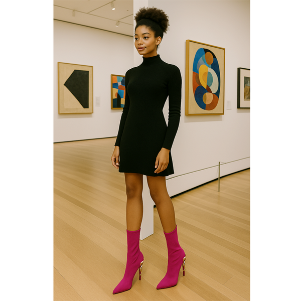 Privileged By J.c. Dossier Paxe Pink Bootie 4-Inch Heel