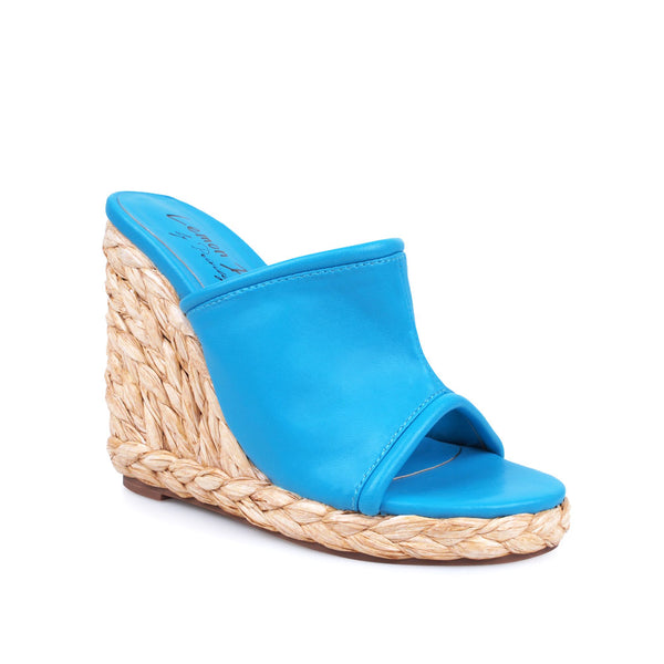 Privileged By J.c. Dossier Petals White Wedge Platform Sandals