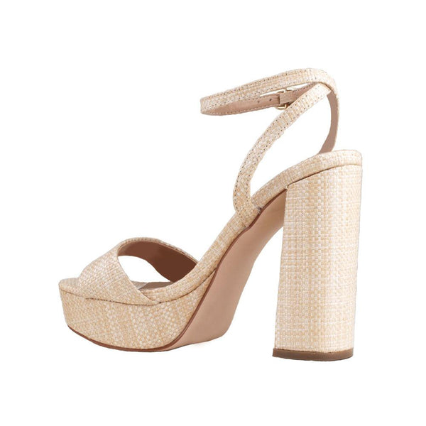 Privileged By J.c. Dossier Petree Beige Platform Heels