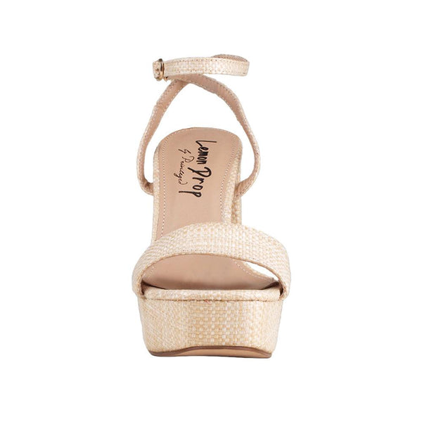 Privileged By J.c. Dossier Petree Beige Platform Heels