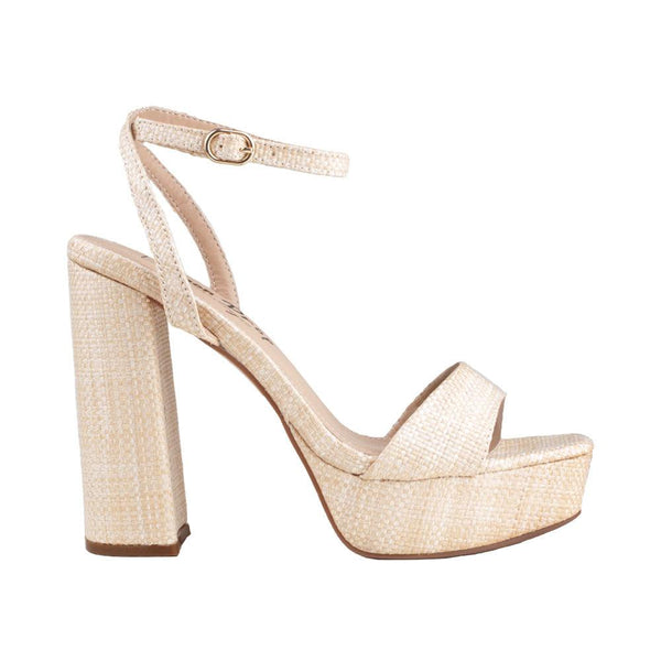 privileged by j.c. dossier Petree Beige Platform Heels