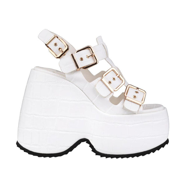 privileged by j.c. dossier Petrina White Platform Heels