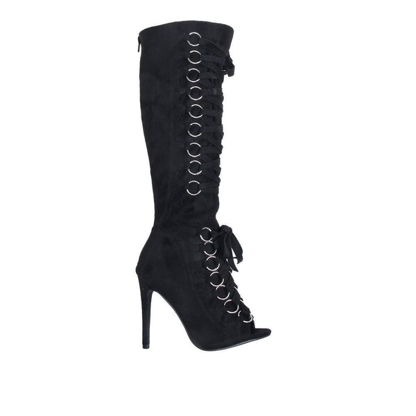 privileged by j.c. dossier Phenom Black Synthetic Suede Knee-High Boot