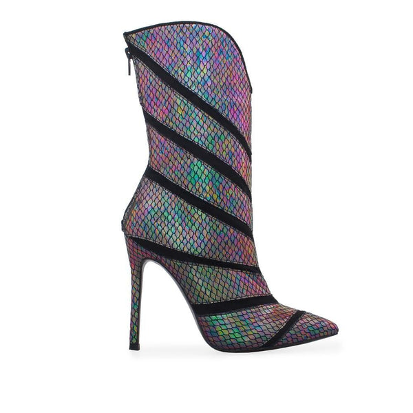 Privileged By J.c. Dossier Plushin Neon Sculptural Bootie