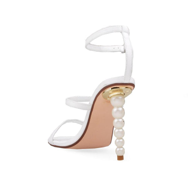 Privileged By J.c. Dossier Pompey White Pearl Heel – Bold & Statement