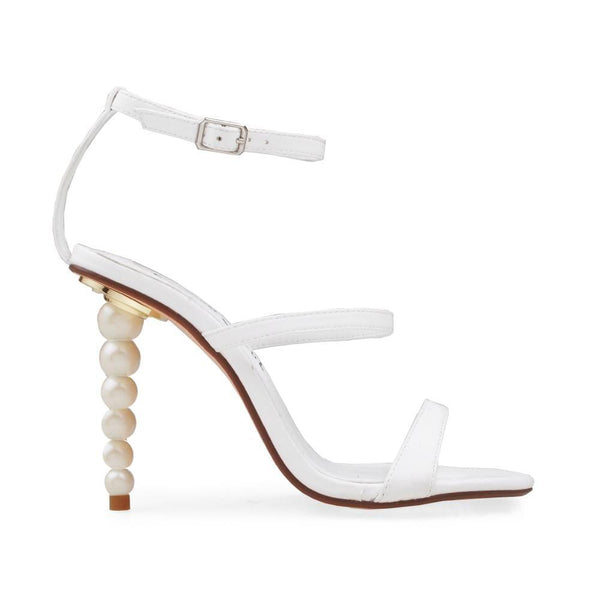 privileged by j.c. dossier Pompey White Pearl Heel – Bold & Statement