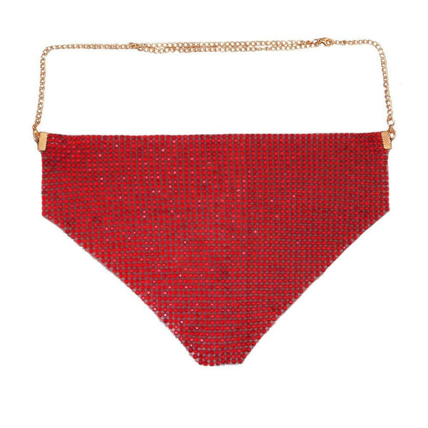 Privileged By J.c. Dossier POP Rhinestone Mesh Necklace - Statement Glam