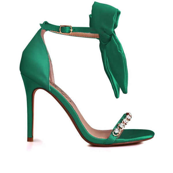 privileged by j.c. dossier Prins Satin Ankle Buckle Heels