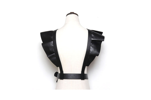 Privileged By J.c. Dossier Alas Harness Belt Black