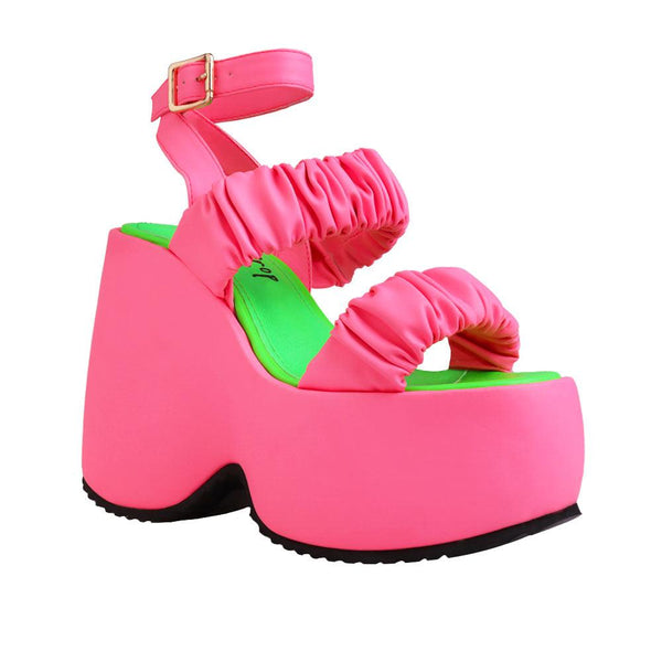 Privileged By J.c. Dossier Egey Pink Platform Heels