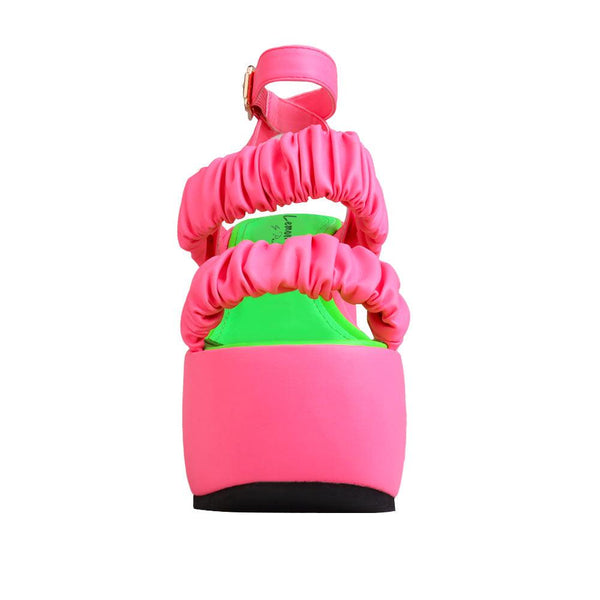 Privileged By J.c. Dossier Egey Pink Platform Heels