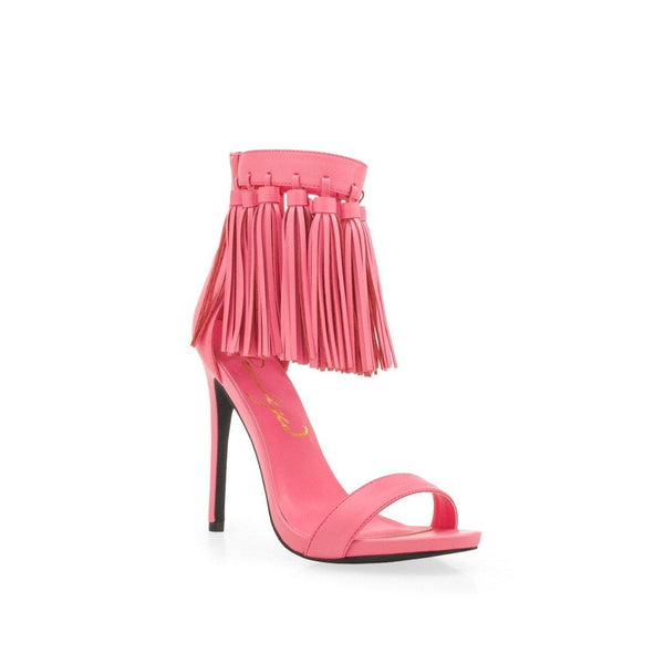 Privileged By J.c. Dossier Eila Pink Fringe Heels