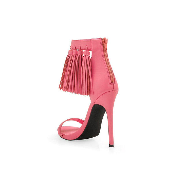 Privileged By J.c. Dossier Eila Pink Fringe Heels