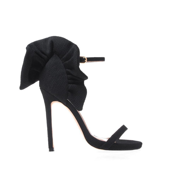 privileged by j.c. dossier Elis Black Ruffle Heel