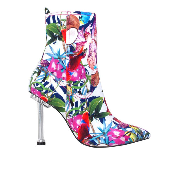 privileged by j.c. dossier Fira Floral Denim Bootie
