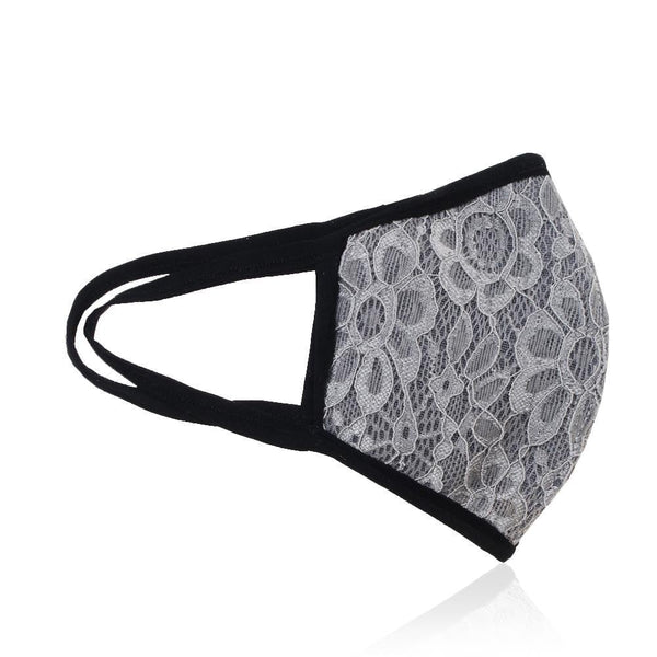 Privileged By J.c. Dossier Floral Lace Mask Black