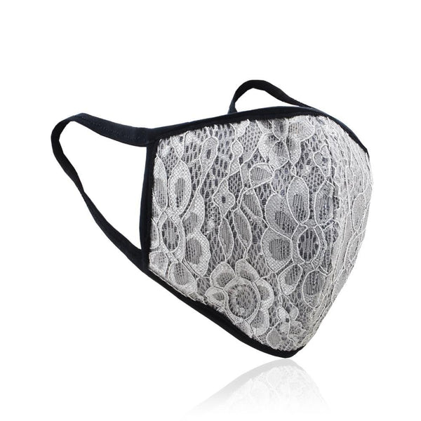 privileged by j.c. dossier Floral Lace Mask Black