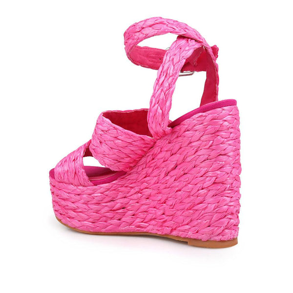 Privileged By J.c. Dossier Gabbie Pink Wedge Sandal
