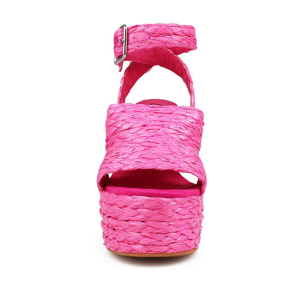 Privileged By J.c. Dossier Gabbie Pink Wedge Sandal