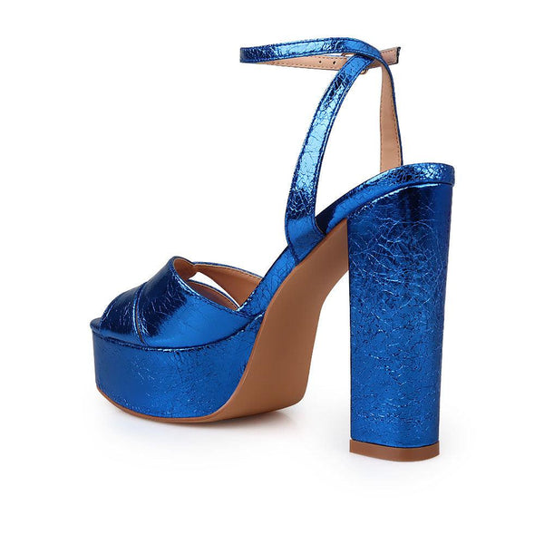Privileged By J.c. Dossier Jaq Blue Platform Heels