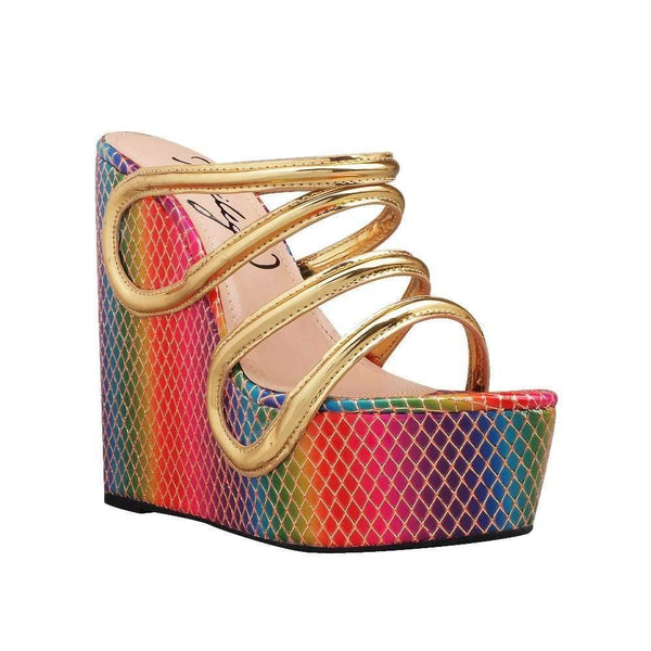 Privileged By J.c. Dossier Kamilia Rainbow Wedge