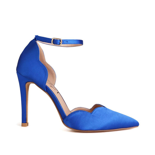 privileged by j.c. dossier Kimo Blue Strap Heel