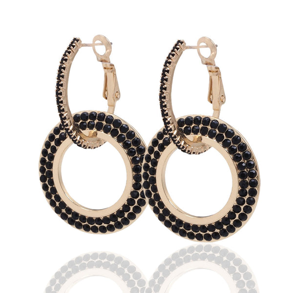 Privileged By J.c. Dossier Krystal Earrings In Teal
