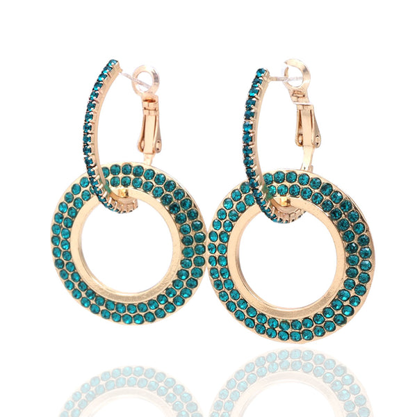 privileged by j.c. dossier Krystal Earrings in Teal