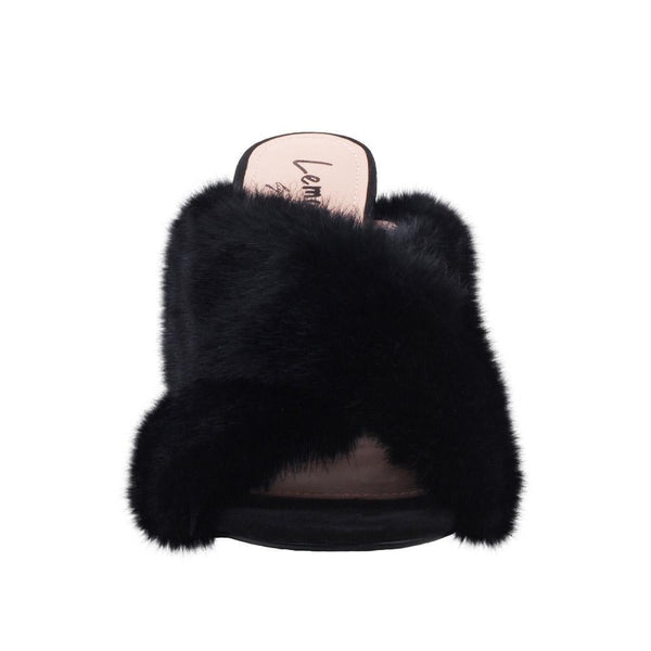 Privileged By J.c. Dossier Lorenzo Black Fuzzy Heel