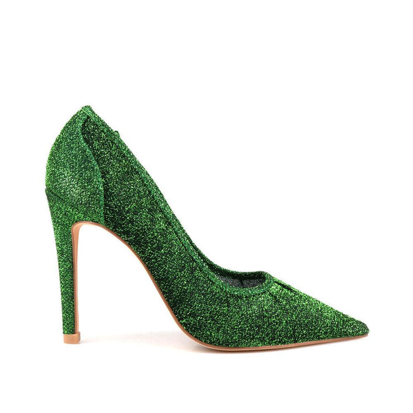 privileged by j.c. dossier Megin Green Glitter Pump