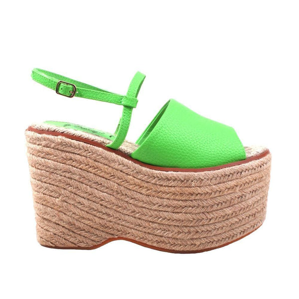 privileged by j.c. dossier Petrus Neon Green Wedge