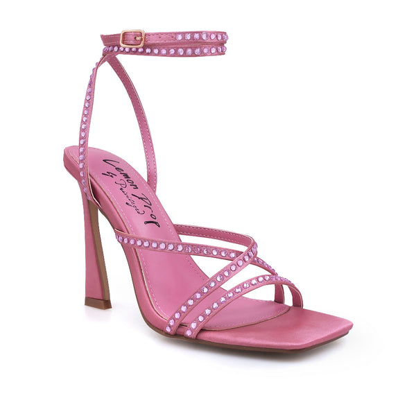 Privileged By J.c. Dossier Pink Strappy Heel Venici
