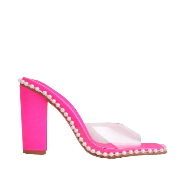 privileged by j.c. dossier Power Pink Vinyl Heels