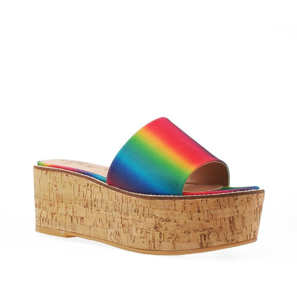 Privileged By J.c. Dossier Rainbow Platform Sandals