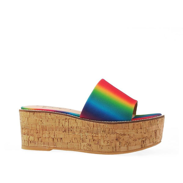 privileged by j.c. dossier Rainbow Platform Sandals