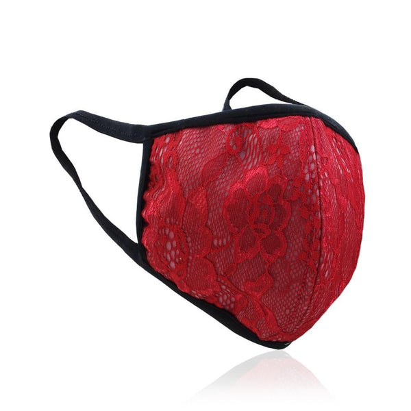 privileged by j.c. dossier Red Lace Fashion Mask