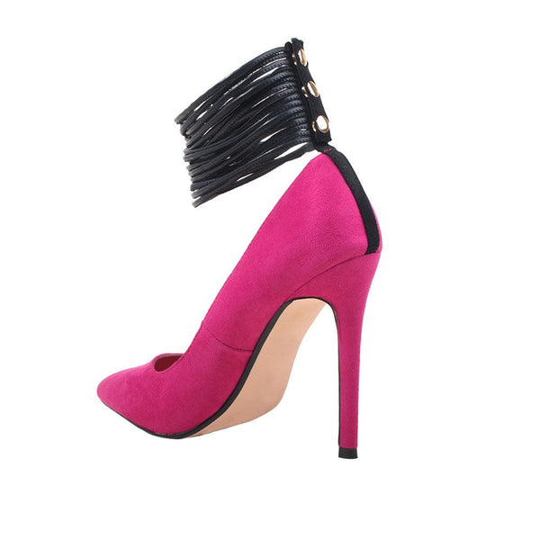 Privileged By J.c. Dossier Reviva Pink Lace-Up Heel
