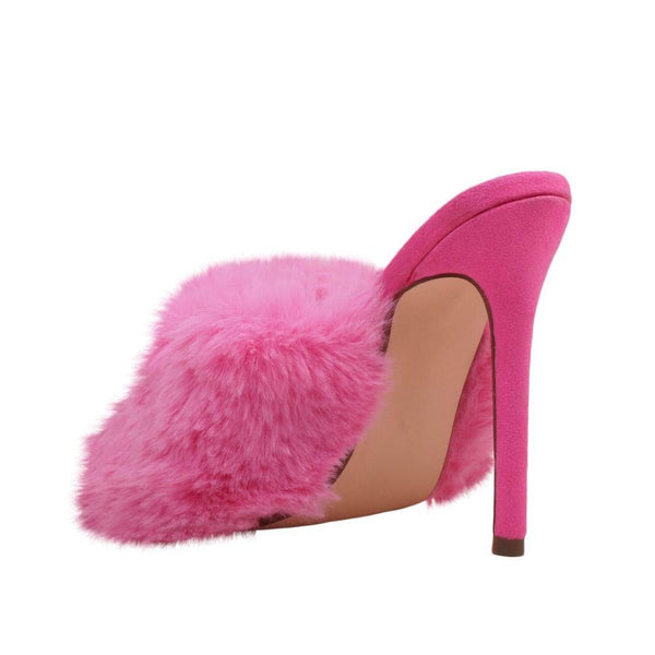Privileged By J.c. Dossier Shellie Pink Fuzzy Heel