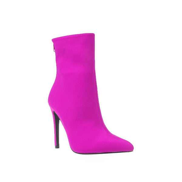 Privileged By J.c. Dossier Skyler Neon Pink Bootie