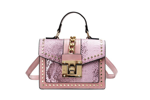 Privileged By J.c. Dossier Styr Clasp Blue Handbag