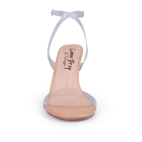 Privileged By J.c. Dossier Yamuna Clear Vinyl Heel